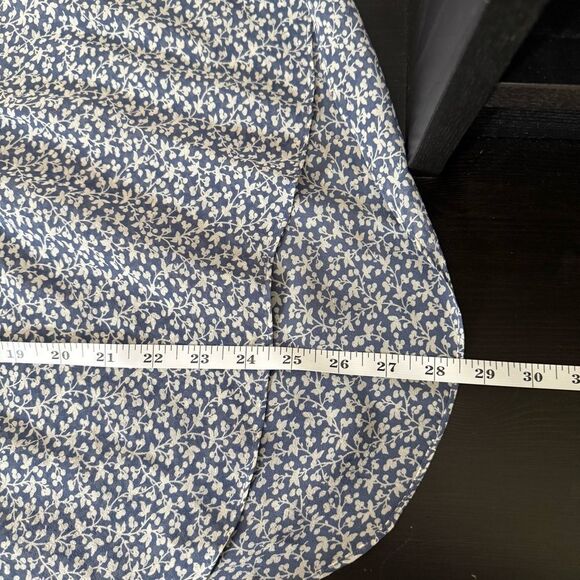 Veronica Beard Blouse Sz 4 Blue White Floral V Neck Long Sleeve Sheer Silk Boho - Picture 15 of 15